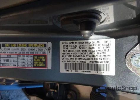 2011 Honda Insight from USA, damaged, VIN JHMZE2H31BS008200